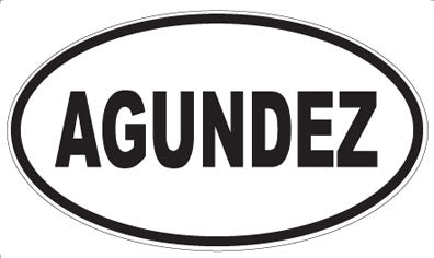 AGUNDEZ - Oval Sticker