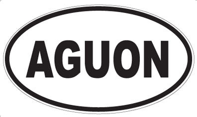 AGUON - Oval Sticker