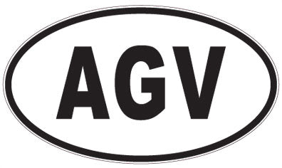 AGV - 3 Letter Initials Oval Magnet