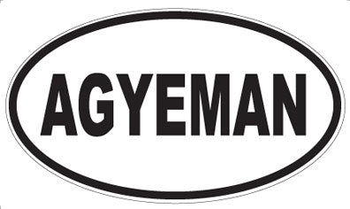 AGYEMAN - Oval Sticker