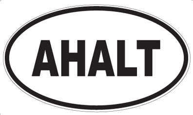 AHALT - Oval Sticker