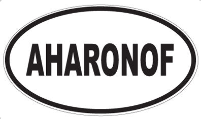 AHARONOF - Oval Sticker