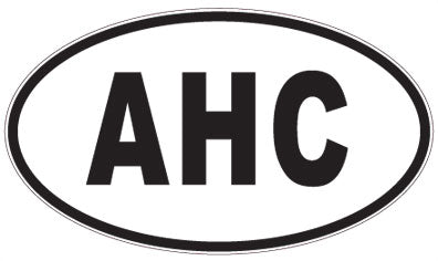 AHC - 3 Letter Initials Oval Magnet