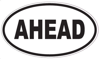 AHEAD - Oval Sticker