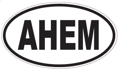 AHEM - Oval Sticker