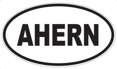 AHERN - Oval Sticker