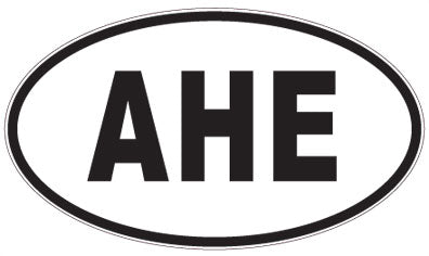 AHE - 3 Letter Initials Oval Sticker