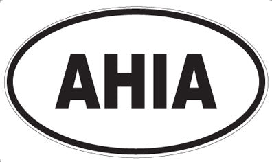 AHIA - Oval Sticker