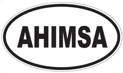 AHIMSA - Oval Sticker