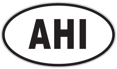 AHI - 3 Letter Initials Oval Sticker