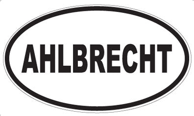 AHLBRECHT - Oval Sticker