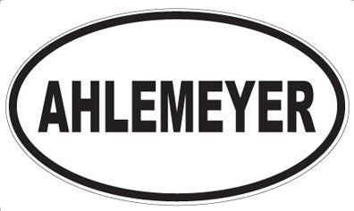 AHLEMEYER - Oval Sticker