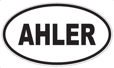 AHLER - Oval Sticker