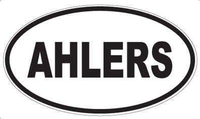 AHLERS - Oval Sticker
