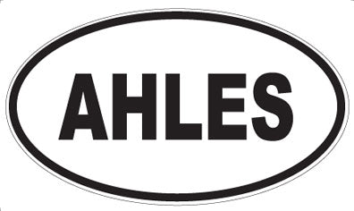 AHLES - Oval Sticker