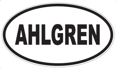 AHLGREN - Oval Magnet