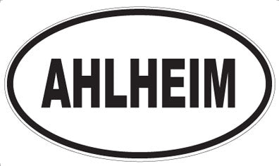 AHLHEIM - Oval Magnet