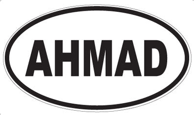AHMAD - Oval Sticker