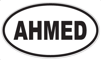 AHMED - Oval Sticker