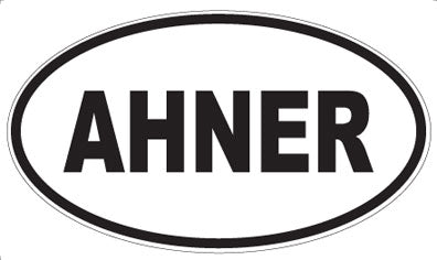AHNER - Oval Sticker