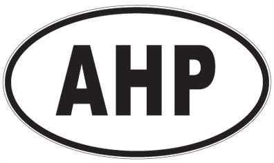 AHP - 3 Letter Initials Oval Sticker