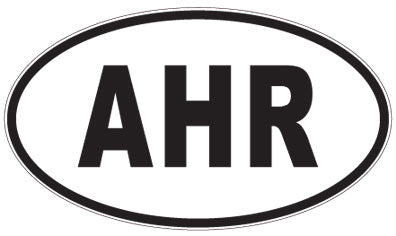 AHR - 3 Letter Initials Oval Sticker
