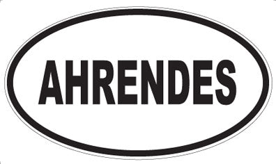 AHRENDES - Oval Magnet