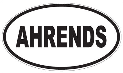 AHRENDS - Oval Sticker