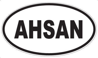 AHSAN - Oval Sticker