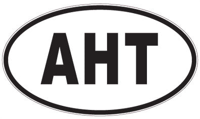 AHT - 3 Letter Initials Oval Sticker