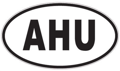 AHU - 3 Letter Initials Oval Sticker