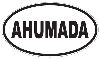 AHUMADA - Oval Sticker