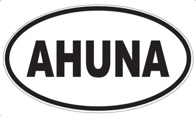 AHUNA - Oval Sticker