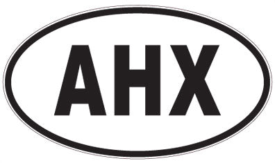 AHX - 3 Letter Initials Oval Sticker