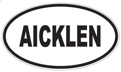 AICKLEN - Oval Magnet