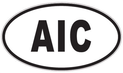 AIC - 3 Letter Initials Oval Magnet