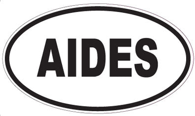 AIDES - Oval Magnet