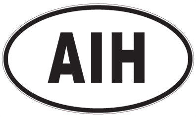 AIH - 3 Letter Initials Oval Magnet