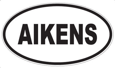 AIKENS - Oval Sticker
