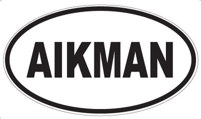 AIKMAN - Oval Magnet