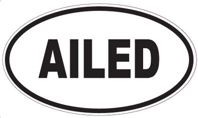 AILED - Oval Sticker