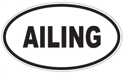 AILING - Oval Sticker