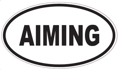 AIMING - Oval Sticker