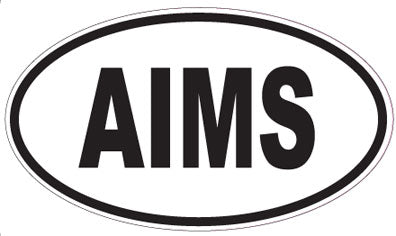 AIMS - Oval Sticker