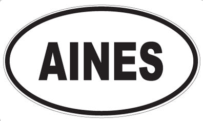 AINES - Oval Sticker
