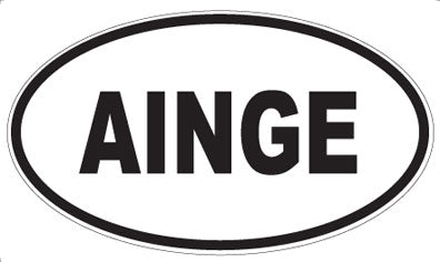 AINGE - Oval Sticker