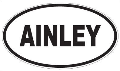 AINLEY - Oval Sticker
