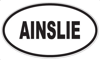 AINSLIE - Oval Sticker