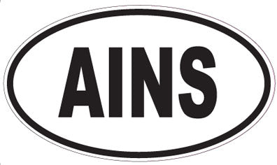 AINS - Oval Sticker