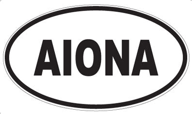 AIONA - Oval Sticker
